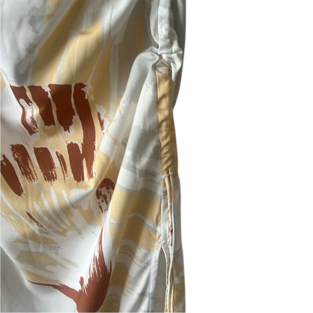 NWT Neiwai x Savislook Shell Print Tencel Shirred Slit Maxi Dress Size 6 $168 - Picture 8 of 12